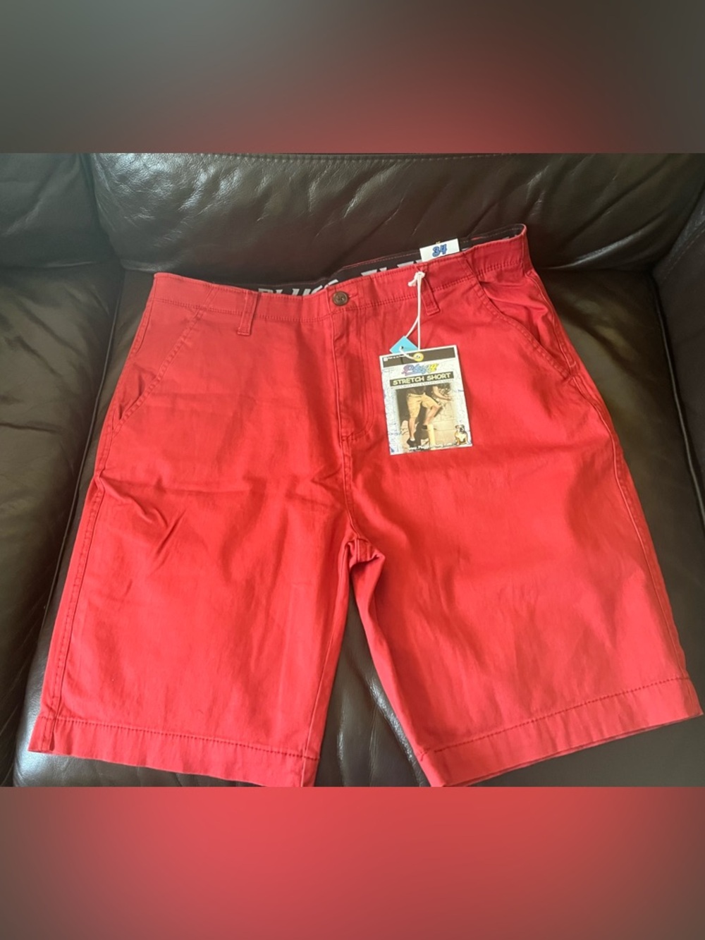 Plugg Men's Red Flat-Front Shorts